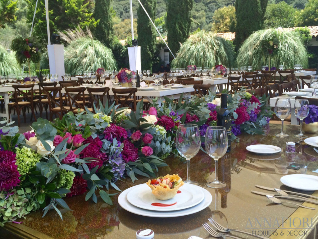 Decoración de mesa de novios